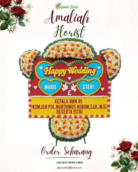 Papan Bunga Pernikahan Bugi